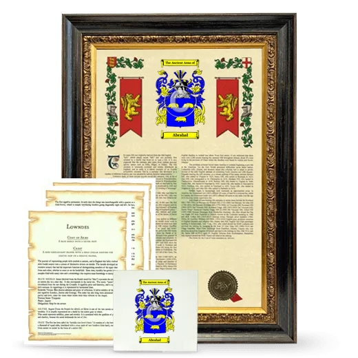 Abrahal Framed Armorial, Symbolism and Large Tile - Heirloom