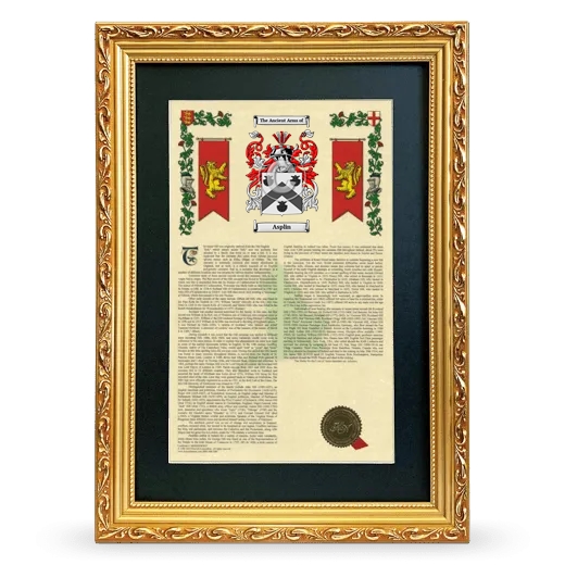 Asplin Deluxe Armorial Framed - Gold