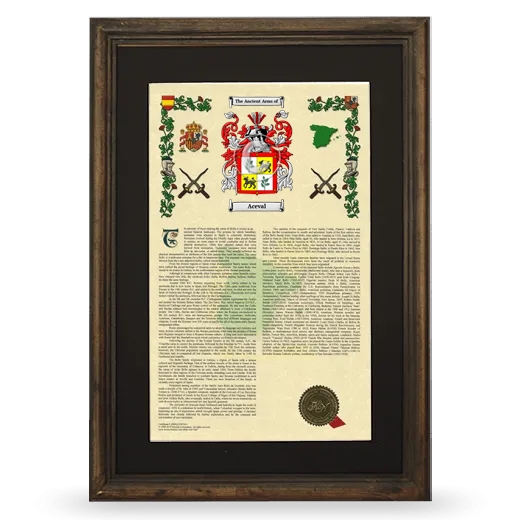 Aceval Deluxe Armorial Framed - Brown