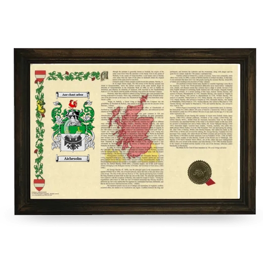 Aichesolm Armorial Landscape Framed - Brown