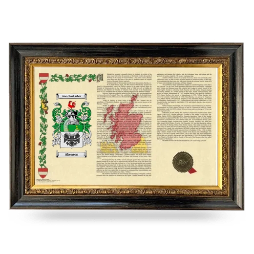 Akenson Armorial Landscape Framed - Heirloom