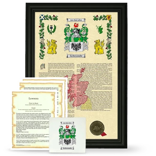 Eachesoombe Framed Armorial, Symbolism and Large Tile - Black