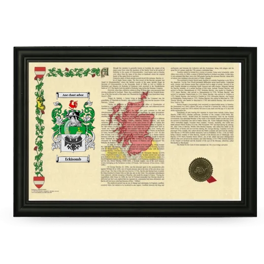 Eckisomb Armorial Landscape Framed - Black