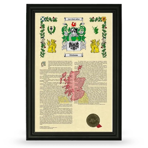 Eticioom Armorial History Framed - Black