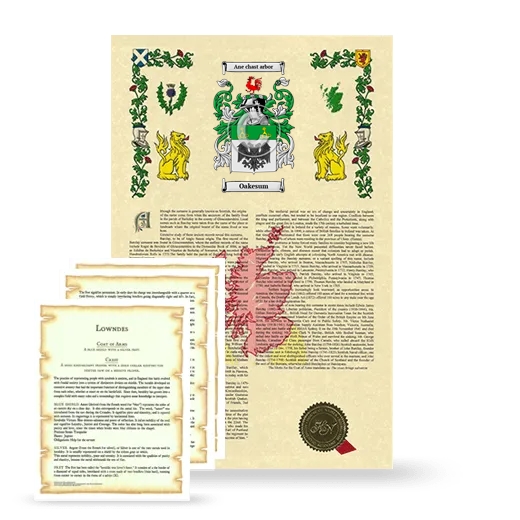 Oakesum Armorial History and Symbolism package