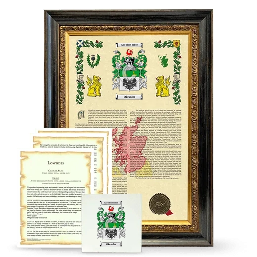 Okesolm Framed Armorial, Symbolism and Large Tile - Heirloom