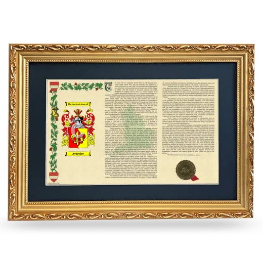 Aykerlay Deluxe Armorial Landscape Framed - Gold