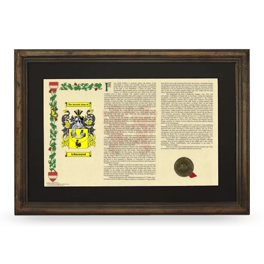 Ackarmynd Deluxe Armorial Landscape Framed - Brown