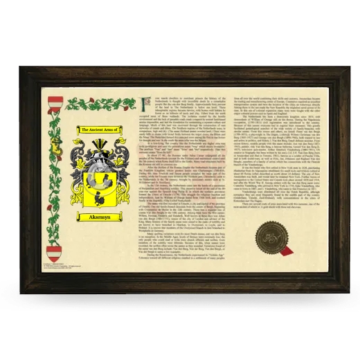 Akarmyn Armorial Landscape Framed - Brown