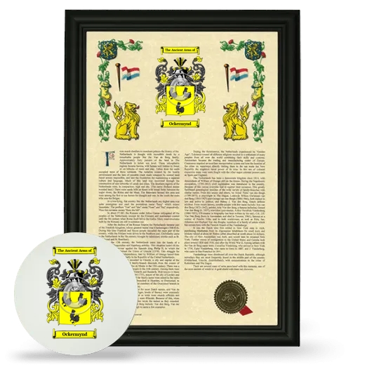 Ockermynd Framed Armorial History and Mouse Pad - Black