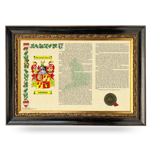 Acharham Armorial Landscape Framed - Heirloom