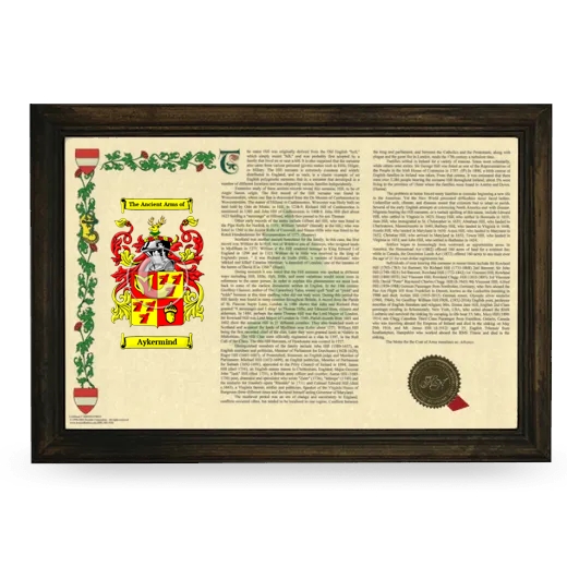 Aykermind Armorial Landscape Framed - Brown