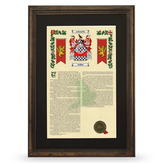 Achlen Deluxe Armorial Framed - Brown