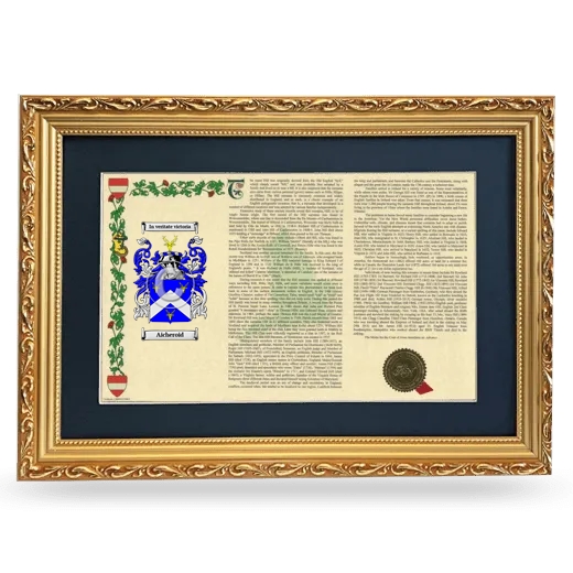 Aicheroid Deluxe Armorial Landscape Framed - Gold
