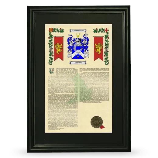 Akkroyd Deluxe Armorial Framed - Black