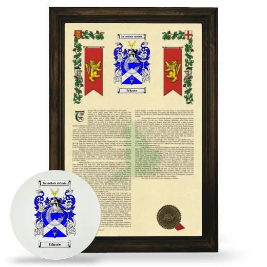 Eckrote Framed Armorial History and Mouse Pad - Brown