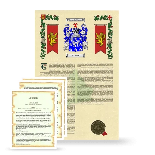 Aklame Armorial History and Symbolism package