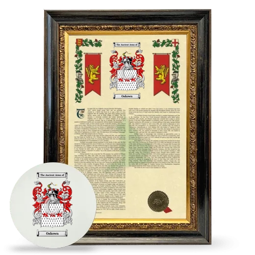 Oakown Framed Armorial History and Mouse Pad - Heirloom