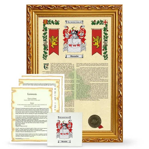 Okoombe Framed Armorial, Symbolism and Large Tile - Gold