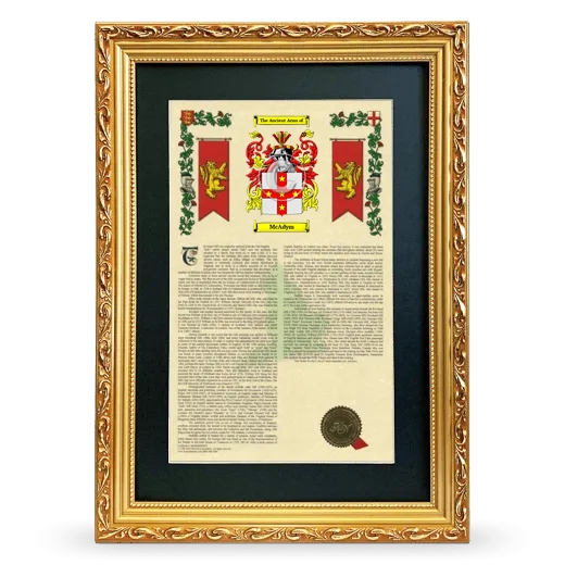 McAdym Deluxe Armorial Framed - Gold