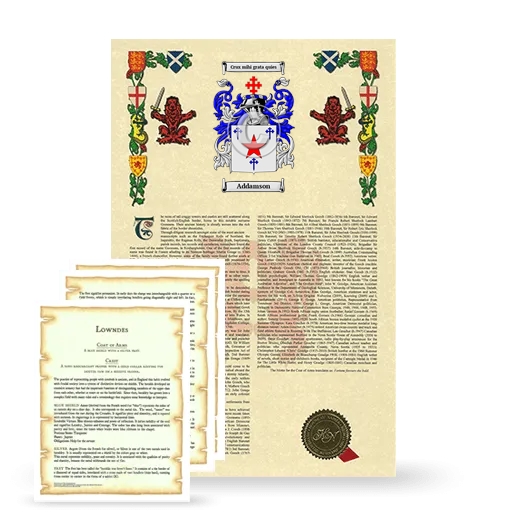 Addamson Armorial History and Symbolism package