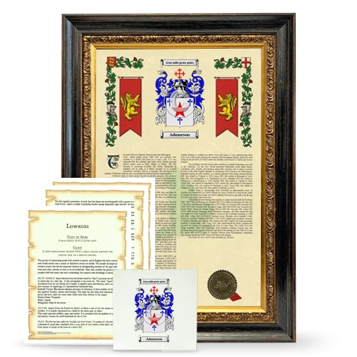 Adameson Framed Armorial, Symbolism and Large Tile - Heirloom