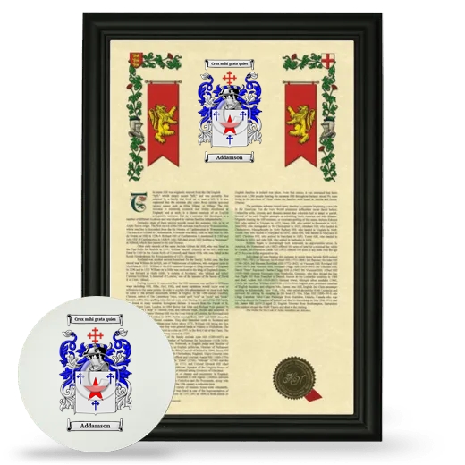 Addamson Framed Armorial History and Mouse Pad - Black