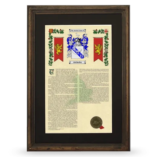 Aitcherley Deluxe Armorial Framed - Brown