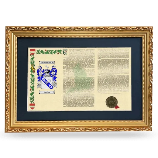 Aterley Deluxe Armorial Landscape Framed - Gold
