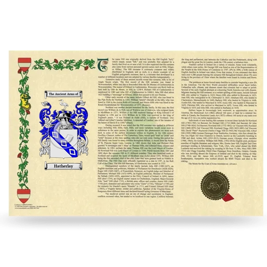 Hatherlay Armorial History Landscape Style