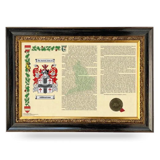 Addenstone Armorial Landscape Framed - Heirloom