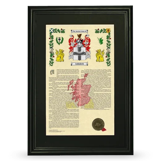 Aukinleck Deluxe Armorial Framed - Black