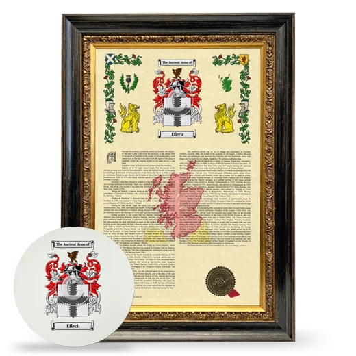 Eflech Framed Armorial History and Mouse Pad - Heirloom