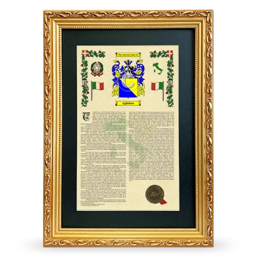 Aglialoro Deluxe Armorial Framed - Gold