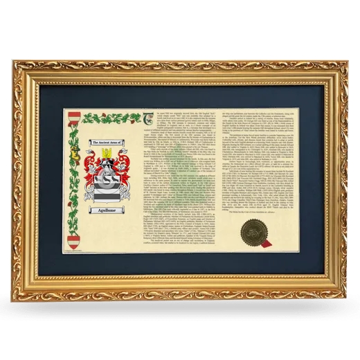 Agullume Deluxe Armorial Landscape Framed - Gold