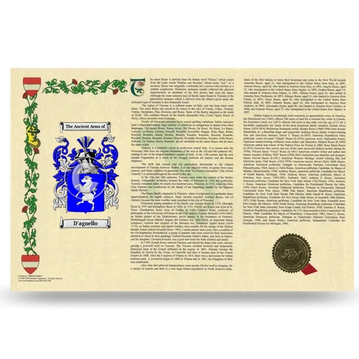 D'agnello Armorial History Landscape Style