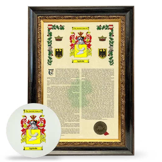 Agricola Framed Armorial History and Mouse Pad - Heirloom