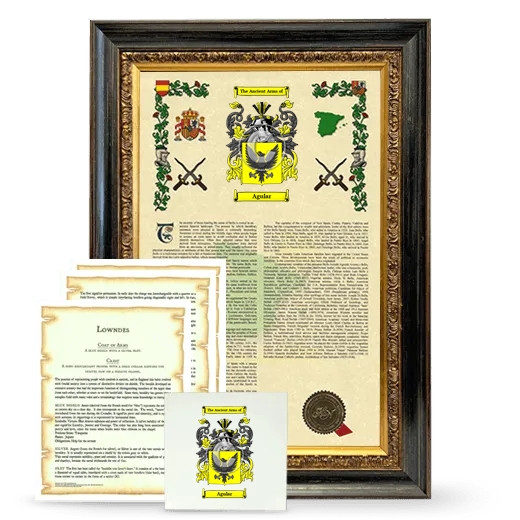 Agular Framed Armorial, Symbolism and Large Tile - Heirloom