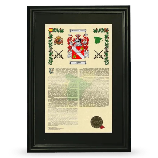 Agirre Deluxe Armorial Framed - Black