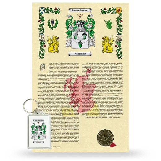 Achinside Armorial History and Keychain Package