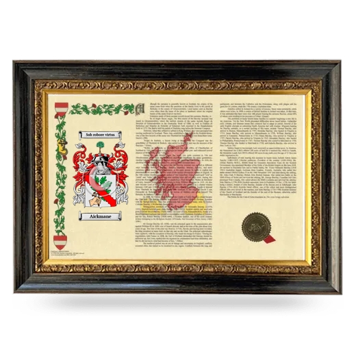 Aickmane Armorial Landscape Framed - Heirloom