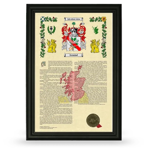 Ecemind Armorial History Framed - Black