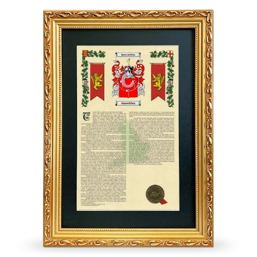 Ainswithey Deluxe Armorial Framed - Gold