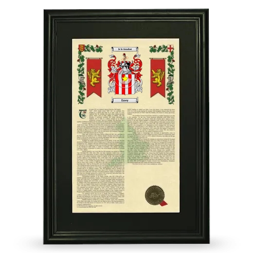 Errey Deluxe Armorial Framed - Black