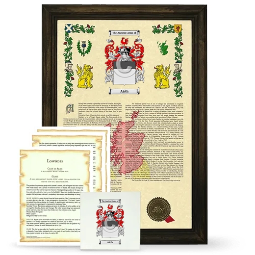 Airth Framed Armorial, Symbolism and Large Tile - Brown
