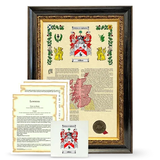 Adkan Framed Armorial, Symbolism and Large Tile - Heirloom