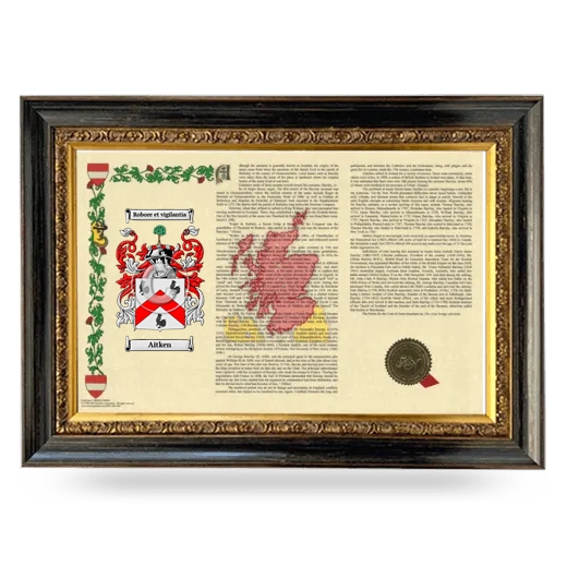 Aitken Armorial Landscape Framed - Heirloom