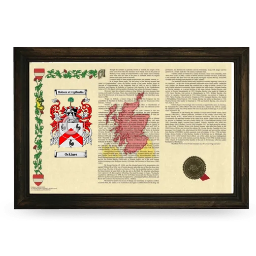 Ockines Armorial Landscape Framed - Brown