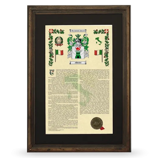 Alberici Deluxe Armorial Framed - Brown