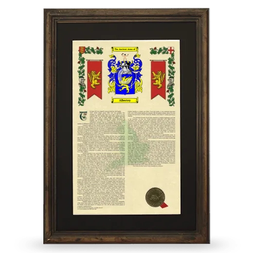 Albertey Deluxe Armorial Framed - Brown